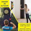 Magnetic Dart Board, Indoor Outdoor Dart Games for Kids with 12pcs Magnetic Darts, Safety Toy Games, Rollup Double Sided Board Game Set for Gifts