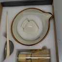 Taruzil Matcha Whisk Set with Matcha Bowl, Matcha Bamboo Whisk, Scoop, Sifter, Matcha Whisk Holder Unique Gifts for Women Mom Her Girl Friend Home Kitchen Decor Gifts for Christmas, Birthday