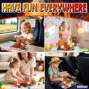 Magnetic Building Blocks Travel Toys for Toddlers 3-5 35PCS Treasure Hunt Game Magnetic Cubes with Tin Storage Box STEM Learning Toys Set for Kids Ages 4-8 Birthday Gifts, Classroom Prizes