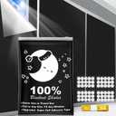 Portable Blackout Curtains (157" x 57"), 100% Blackout Material for Baby Nursery, Bedroom, Dorm Room, or Travel Use