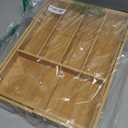 VaeFae Premium Bamboo Drawer Organizer, Expandable Silverware Drawer Organizer, Cutlery Tray with Dividers for Kitchen Utensils (Natural, Large)