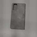 QLTYPRI Case for Samsung Galaxy S20 FE 5G, Vintage PU Leather Wallet Case Card Slot Kickstand Magnetic Closure Shockproof Flip Folio Cover for Samsung Galaxy S20 FE 5G - Grey