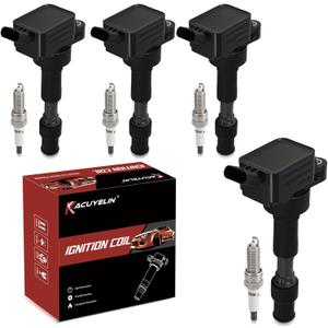 UF816 Ignition Coil Pack and Iridium Spark Plugs Set of 4 Compatible with Hyundai Elantra Kona Sonata Kia Soul Forte Forte5 Optima 2016-2022 2.0L Replaces#27300-2E601 49137 GN10877
