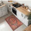 Keen Home Design 2x3 Rug - Machine Washable Entry Rug with Non-Slip Backing, Ideal for Enteryway, Kitchen, Bathroom, Laundry Room - Vintage, Easy Clean, Durable, Low Pile Rug - (2' x 3')