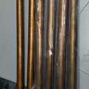 Wood Curtain Rods for Windows 66 to 120 Inches 1" Diameter Boho Decorative Heavy Duty Long Window Curtain Rod Adjustable with Handmade Wood Grain Design for Living Room Bedroom Kitchen