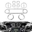 9 PCS Stereo Accent Speedometer Speaker Trim Loop Set Compatible for Harley Davidson Electra Street Glide Ultra Classic Models 1986-2013