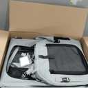 Extra Large Cat Carrier Soft Sided, Portable Small Dog Carrier for 2 Cats, 24"x16.5"x16" Car Travel Folding Comfortable Design with Litter Box and Bowls, Grey-2+ Litter Box+ Bowl*2