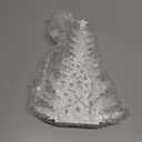 LED Wooden Christmas Tree Table Decor, 2-in-1 Wood Tabletop & Hanging Sign Decor, Light 2AAA Battery Powered 10 inch for Xmas Indoor Home Party Fireplace Mantle Centerpiece Decorations (White)