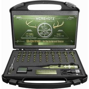 Super-Rechargeable Bore Sight Laser Kit: Professional Green Laser Bore Sighter with 50 Adapters (0.17-12 GA) - Fast Zeroing for Rifle & Pistol | Reliable | Fits All Gun | Wonderful Gift