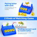 Learning Games for Kids Ages 3-8, Matching Letter Game for Kids Toys Ages 3-8 Educational Toys for 3-8 Year Olds Boys Girls Birthday Party Easter Gifts for 3-8 Year Olds Boys Girls Blue
