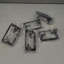 VCE Low Voltage Mounting Bracket Single Gang Wall Plate, Flush Low Voltage Box for Network, HDMI, Coaxial, Speaker, Telephone Cables, Black, 5 Pack