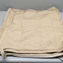 Outdoor Chair Cushions Set of 2, Waterproof Patio Chair Cushions, Patio Furniture Cushions with Ties, Outdoor Wicker Replacement Seat Cushion, 22 x 22 x 3 inch, Beige