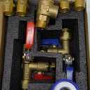 8Pcs 3/4 Inch IPS Isolator Tankless Water Heater Valve Kit with 2Pcs 3/4" NPT to 1/2" FNPT and 2Pcs Brass Pipe Fitting, Tankless Water Heater Flushing Kit with Pressure Relief Valve, Clean Brass