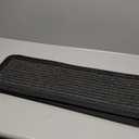HomeRoots 10" X 30" Gray Synthetic Fiber Striped Outdoor Door Mat Pack of 5