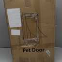 Dog Door for Wall, All Aluminum Large Doggy Door Doggie door, Pet Door Easy to Install, 2 Magnetic Flaps Energy Efficient, Wide Telescoping Tunnel for Interior & Exterior Walls, Pet Up to 110 Lb-Black