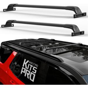 KitsPro 260lb Roof Rack Cross Bars for 2015-2020 Chevy Chevrolet Tahoe & Suburban, GMC Yukon, Cadillac Escalade, Matte Black Heavy Duty Aluminum Cargo Crossbar (ONLY FIT Factory Flushed Side Rails)