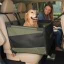 Premium Dog Car Seat & Back Seat Waterproof & Non-Slip Travel Hammock with Storage Pockets | Secure & Comfortable Pet Seat Cover for Medium Dogs Fits Cars, SUVs & Trucks (Green)