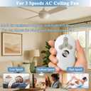 Universal Ceiling Fan Remote Control Kit, Replacement for Hampton Bay, Hunter, Harbor Breeze, 3 Speed with Light Dimmer, 434MHz, with Wall Mount