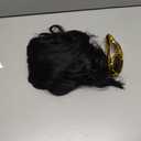 Topcosplay Men Wig and Glasses Black Short Wigs Cosplay Halloween Costumes Wig Funny Man Wigs