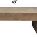Modern Farmhouse Coffee Table, Natural Wood Living Room Tea Table, 49.4" x 23.8" x 18.9"