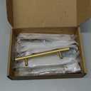 Goldenwarm 10 Pack 3Inch Solid Iron Cabinet Pulls Matte Gold Cabinet Handles Gold Drawer Pulls Kitchen Drawer Handles Hardware for Dresser Bedroom Cupboard (3'' Hole Center)