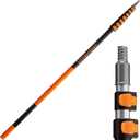 5-30 ft Long Telescopic Extension Pole // Multi-purpose Extendable Pole with Universal Twist-on Metal Tip // Lightweight and Sturdy // Best Telescoping Pole for Painting, Dusting and Window Cleaning