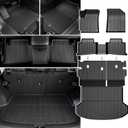Floor Mats for Kia Seltos 2024-2026 w/o Subwoofer, with Cargo Mat | Full Protection Mat Set with Cargo Liner, All Weather TPE, Non Slip & Odorless & Scratch Proof, Seltos Accessories