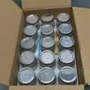 Mason Jars 16 oz with Airtight Lids and Bands, 15 Pack Regular Mouth Canning Jars, Clear Glass Pint Jars for Canning, Pickling, Food Storage, DIY Projects, 24 Labels, Brush & String Included