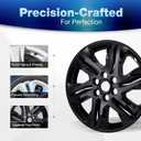 18 inch Hubcap Wheel Skins Cover for 2019-2022 Chevy Blazer L & LT, ABS Plastic Rim Covers (Set of 4) for 19-22 Chevy Blazer Alloy Wheel - 18in, Glossy Black