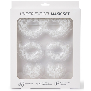 Set of 3 Cooling Eye Masks with Gel Beads, Reusable Cold Eye Mask for Puffy Eyes, Dark Circles, Sleep, Relaxation, Soft Cooling Eye Pads for Men Women