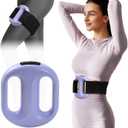 Vibration Plate with Extended Battery, Portable Cordless Massager for Weight Loss & Lymphatic Drainage, Full Body Fascia Ring with Belt - Gift for Women 
(Purple)