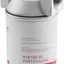 1 Inch NPT Fuel Tank Filter Kit, High Flow 25 GPM 30 Micron Spin-on Particulate Filter Compatible With Diesel Transfer Pump