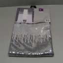 Lush Decor Night Sky Window Curtain Panel, Single, 42" W x 84" L, Gray & White - Sequin Curtains - Sparkle & Color Block Design - Modern Glam Decor - Long Curtains For Bedroom & Living Room