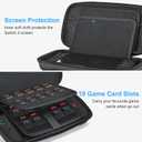 Younik Switch 2 Case Compatible with NS Switch 2 (2025), Carrying Case with 19 Game Card Slots, 4 in 1 Switch 2 Accessories Includes Shoulder Strap, Wrist Strap & Stickers (Black)