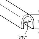 Prime-Line MP1583 Track Repair Cap, Stainless Steel, 3/16 In. x 72 In. x 1/4 In. (5 Pack)