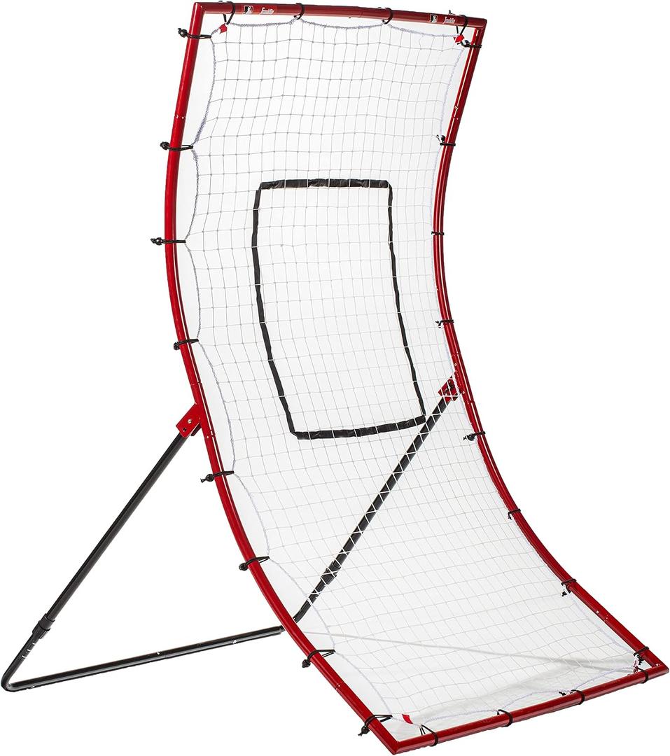 Franklin Sports Baseball Rebounders + Pitchback Nest - Pitch Return Trainer + Rebound Net with Attachable Pitching Target- All Angle Fielding Rebound Net for Grounders + Pop Flies, 68 X 48-inch