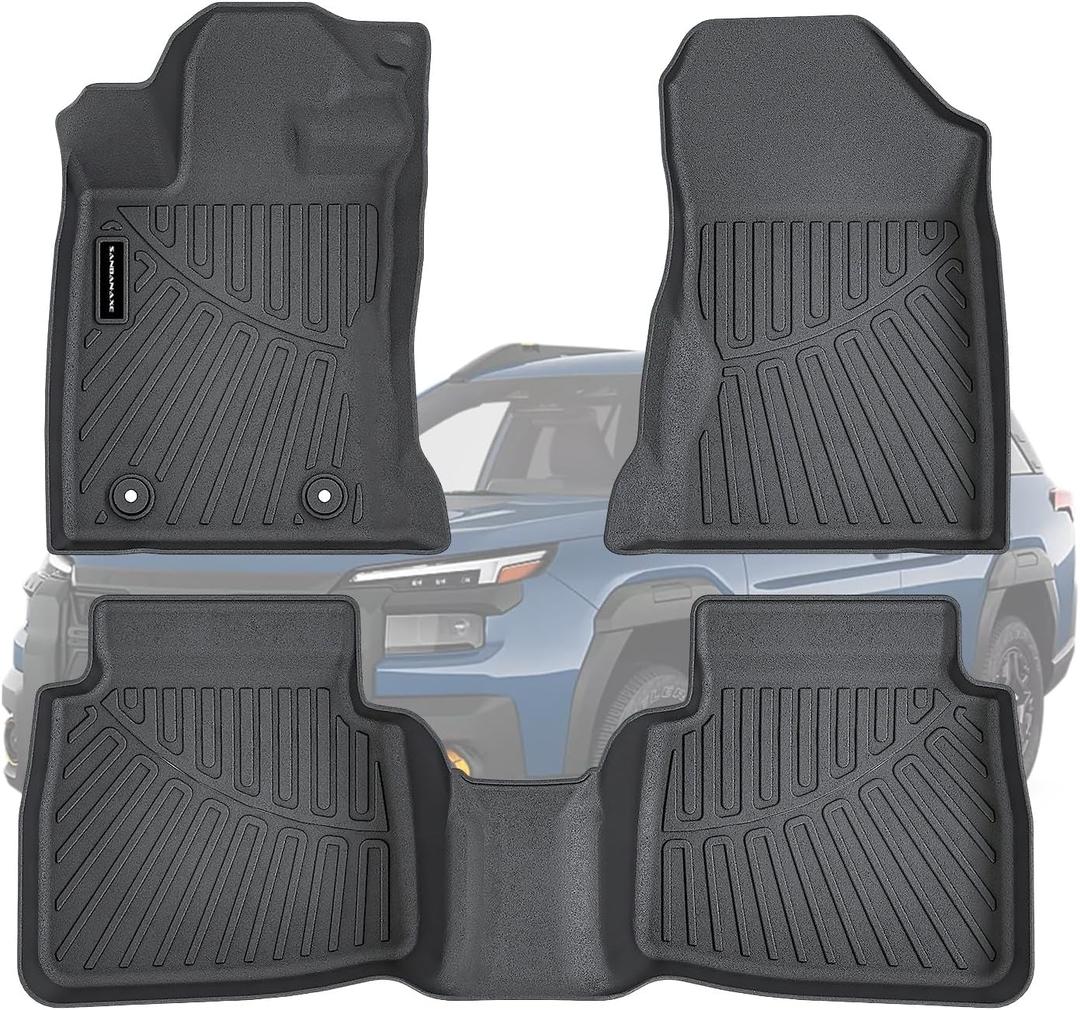 TPE Floor Mats for 2026 Subaru Outback Premium/Limited/Touring/Wilderness/Limited XT/Touring XT All Weather Car Floor Liners Fit 2026 Subaru Outback Accessories Black