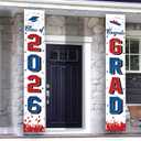 2026 Graduation Decorations, Graduation Banner Class of 2026, Hanging Congratulations/Congrats Grad Banner for Door and Porch, Party Decor - White