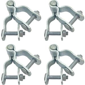1-3/8" Chain Link Fence Gate Post Hinge, Galvanized Fence4pcs for 32mm Pipe Panel Frames, Male and Female Hing Carbon Steel Max Load 220lb Fit 1 "