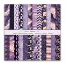 Scrapbook Paper Floral Patterned Paper, 24 Sheets/24 Designs Double Sided Decorative Craft Papers, MIATTCLD Colorful Scrapbooking Papers for Junk Journals DIY Cards Album Decoration (Purple, 12x12 IN)