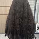 Afro Wig V Part Kinky Curly Wigs for Black Women, 180% Density Wear and Go Glueless Wig with Unique Bouncy Curls in the End, Synthetic No Leave out Clip in (#2, 24 Inch)