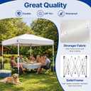 Hoperan 10x10 FT Pop Up Canopy Tent, Portable Outdoor Commercial Shelter | Heavy Duty Frame, 1-Button Push Easy Set Up, 3-Height Adjustable, Great for Sports Events, Market & Outdoor Gatherings