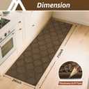 COSY HOMEER Kitchen Rug Non Slip Washable 24"x71", Absorbent Kitchen Mats for Floor, Runner Rugs for Kitchen Floor, 100% Polypropylene Kitchen Sink Rug (Brown)