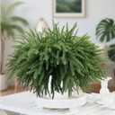 Christmas Norfolk Pine Branches Stems 18 Inch Real Touch Artificial Norfolk Pine Stems Branch Faux Cedar Pine Christmas Fake Greenery Picks for Vase DIY Garland Wreath Home Decoration (12)