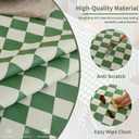 Rectangle Table Cloth,100% Waterproof Tablecloth Oil Proof Spill Proof Vinyl Table Cloth, Wipe Clean Plastic Table Cover for Dining, Camping, Indoor and Outdoor 52" x 70",Green Checkered