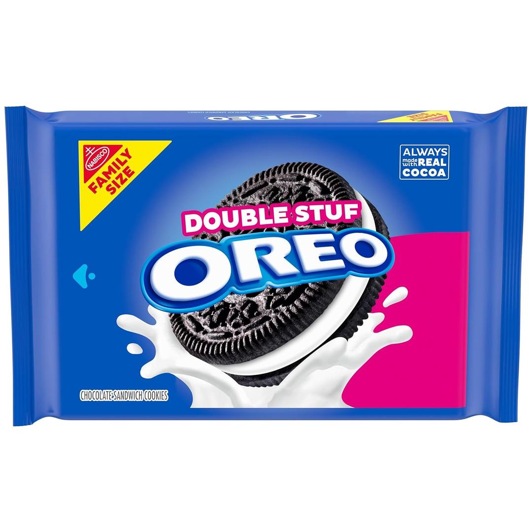 OREO Double Stuf Chocolate Sandwich Cookies, Family Size, 18.71oz, BBD 06/13/2026