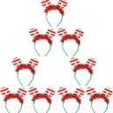 FRCOLOR Hair Decorations Christmas Decorations 9 pcs Christmas Candy hair hoop party hair decoration candy cane hairband Cane Headband Decor