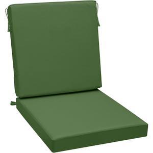 AAAAAcessories Outdoor Seat Cushions for Chairs, One-Piece Design, Fade-Resistant, Waterproof Patio Furniture Replacement Cushions, 20" x 20" x 3" + 20" x 20" x 3", Dark Moss Green