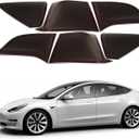 Rear Tail light Cover Compatible with Tesla Model 3/Y 2017-2023 Accessories, Blackout Tail Brake Light Guard Cover Bezels, Reverse Tail Lamp Shell Shade, Smoked Rear Headlight Protection Cover, ABS