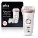 Braun Epilator Silk-pil 9 9-720, Hair Removal Device, Epilator for Women, Wet/Dry, Waterproof, 3-in-1 Epilate, Shave, or Trim, Salon-Like Smooth Skin, Womens Shaver & Trimmer, Cordless, Rechargeable